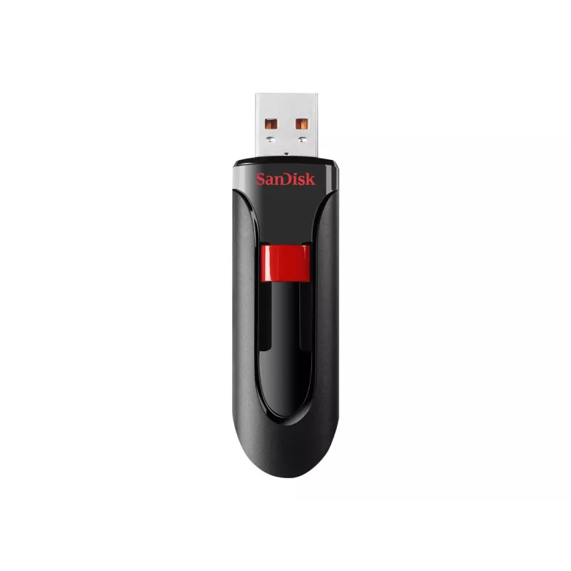 USB-mälupulk SANDISK Cruzer Glide 32 GB USB Type-A 2.0, liugdisain, paroolikaitse, must/punane