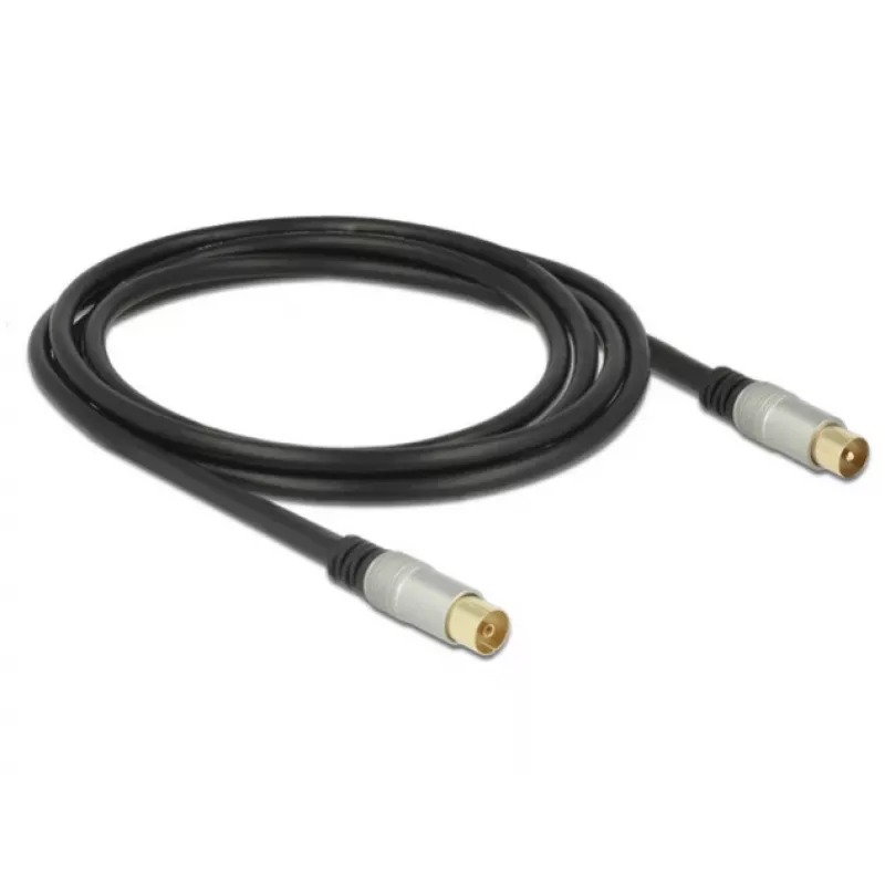 Koaksiaalkaabel RG-6/U DeLOCK 88946 2m IEC Must
