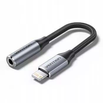 Heliadapter Vention Lightning 3,5 mm BMBHA, juhtmega Lightning-3,5 mm adapter 0,1 m kaabliga, hall