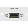 Kindermann Konnect 50 alu - Modulaarne Faceplate-Snap-In - DisplayPort