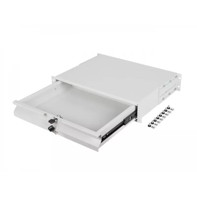 KAPISAHTEL 19 2U 360MM HALL LANBERG (2U/483X360MM KOORMUSTALUVUS KUNI 90KG, 4-PUNKTI KINNITUS)