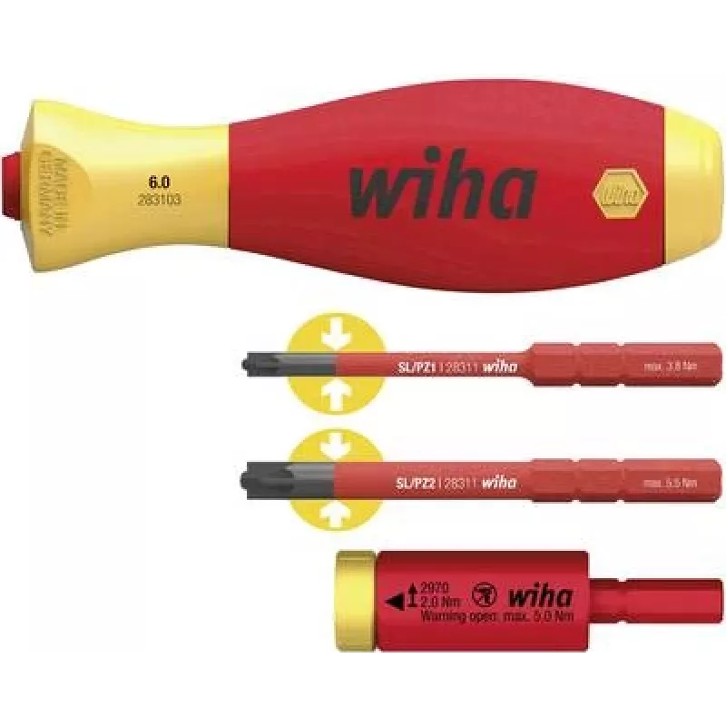 Pöördemomendi adapter Wiha 29701200S4 1/4-tollise ajamiga, pöördemomendi vahemik 2–10 Nm