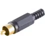 RCA (Cinch) pistik ShiverPeaks 51400-SG — must korpus, kullatud kontaktid