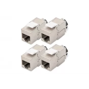 Digitus Cat. 6A Keystone moodul varjestatud 4 tk hõbedane RJ-45