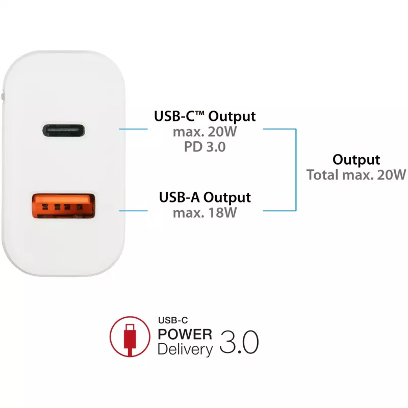 Alcasa PCA-W003W laadija mobiilseadmetele valge (PCA-W003W)