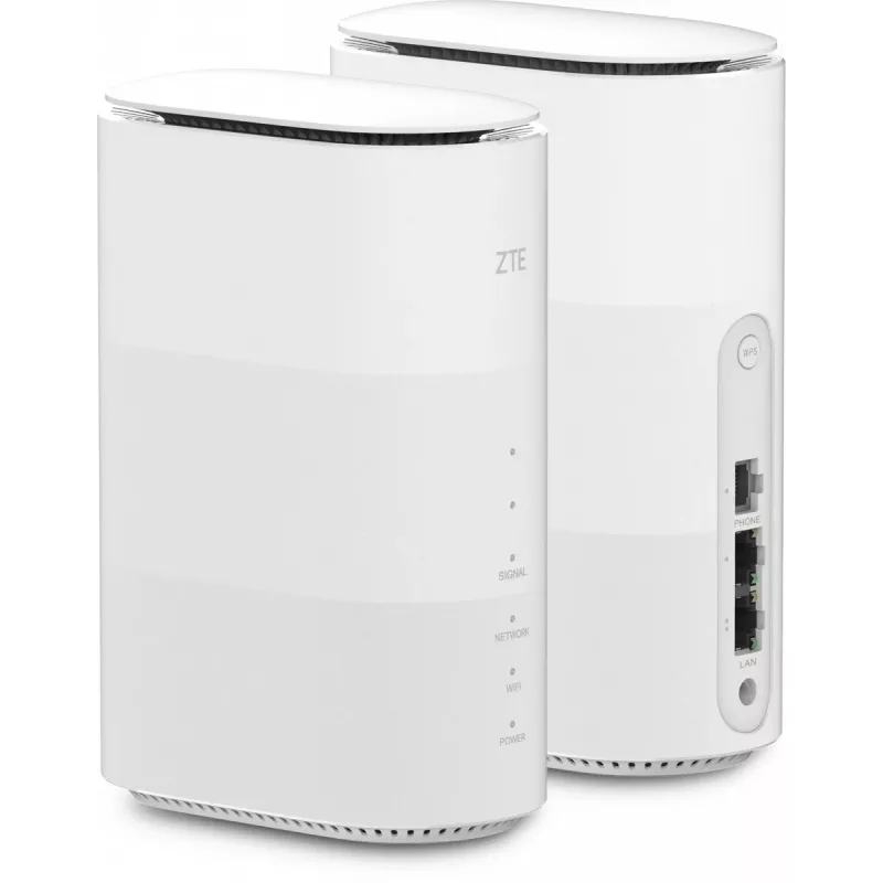 ZTE MC888B 5G ruuter, kahesageduslik Wi‑Fi 6, SIM-pesa, gigabitine Ethernet, 2 LAN-porti, 1 WAN, 1000 MB sisemälu, must