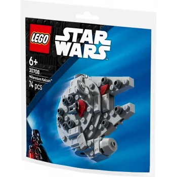 LEGO konstruktsioonimänguasi 30708 Star Wars Millennium Falcon minimudel polükotis, väike kollektsioneeritav komplekt