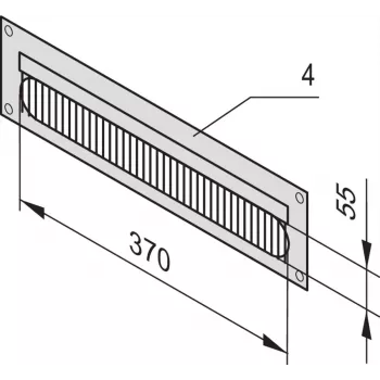 SCHROFF KAABLIKANALI PANEEL 4U 7021 - Rack-Accessory - 4 HE (20118797)