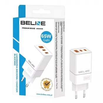 Beline sein. võrguseade 2x USB-C 1x USB 65W Valge/valge (ainult pea) Pd 3.0 Qc