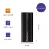 Väline SSD-korpus QOLTEC NV2270 M.2 SATA/NVMe draividele, USB-C, kuni 2 TB