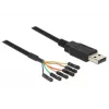 USB-kaabel DeLOCK 1,8 m USB2.0-A/TTL 6-kontaktiline must