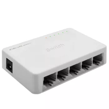 Võrgukommutaator QOLTEC 52247 5 x RJ45 porti 1000Mbps Gigabit haldamata