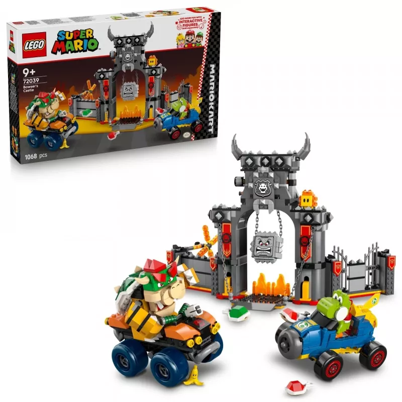 LEGO komplekt 72039 Super Mario Bowseri kindlus Mario Kardi autoga, interaktiivne ehitusmänguasi