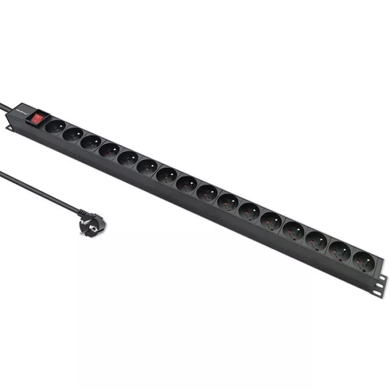Toitejaotusliist RACK 16A PDU, 16xFRENCH, vertikaalne