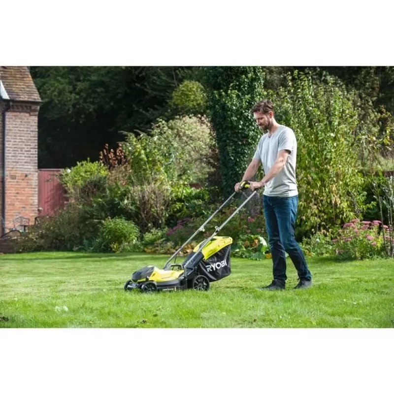Ryobi OLM1833B muruniiduk Käetatav muruniiduk Aku Must, Roheline