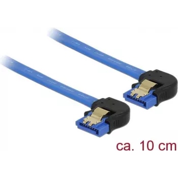 SATA-kaabel DeLOCK 85094 0,1 m SATA 7-pin Must Sinine