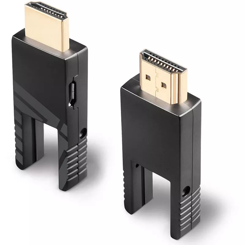 Lindy 10m kiudoptiline hübriidne Micro-HDMI 18G kaabel eemaldatavate HDMI- ja DVI-pistikuga