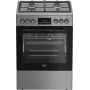 Eraldiseisev gaasi-elektripliit BEKO FBM62330GXTN 60 cm, 4-põletiga gaasipliit, 72 L elektriahi, energiaklass A