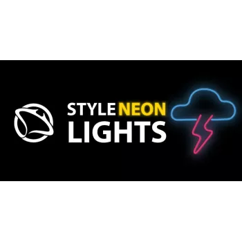 Neoonlamp MANTA SNL71BL pilv välguga sinine-roosa – dekoratiivne LED-neoonsilt