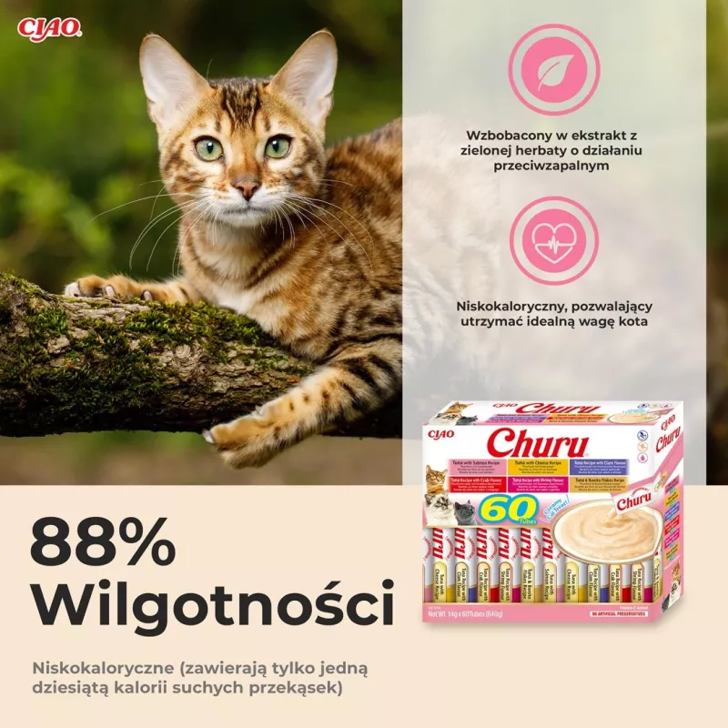 INABA Churu valikukarp Tuunikala – kassimaiused – 60 x 14g