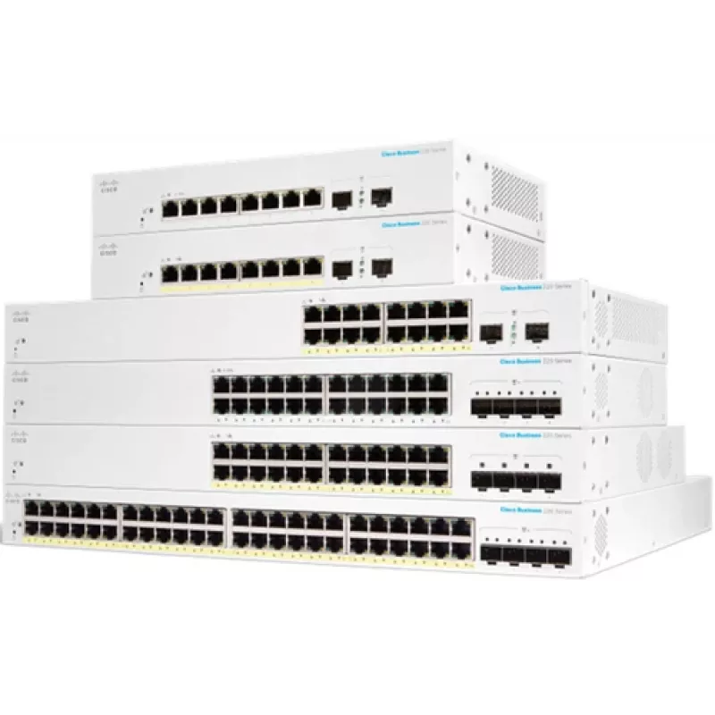 Cisco Business 220 Series CBS220-48P-4G - Switch - Smart - 48 x 10/100/1000 (PoE+) + 4 x Gigabit SFP (ühendus) - riiulipaigaldus - PoE+ (382 W)