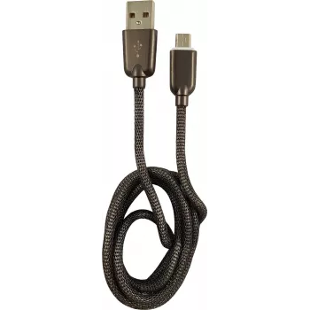 LC-POWER kaabel USB-Micro-1M-6 1m hõbedane metall, USB A Micro-USB