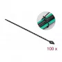 Paralleelsisendiga kaabliside DeLOCK Beaded kaabel Tie L 200 x L 2,4 mm must 100 tk