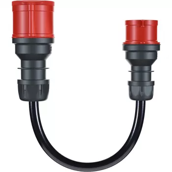 Adapter Gemini flex 22 kW CEE punane kolmefaasiline 32A > CEE punane 16A must 30cm