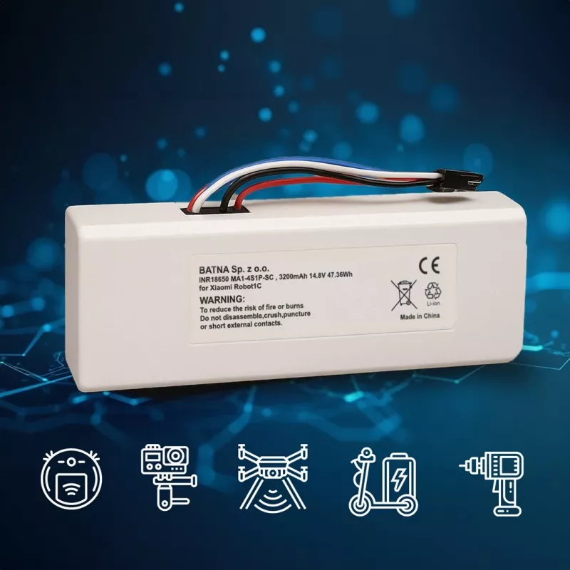 Aku Xiaomi Robot 1C P1904-4S1P-MM, 3200mAh, 47,36Wh, STYTJ01ZHM Mijia 1C P1904-4S1P-MM (Dreame MC1808)