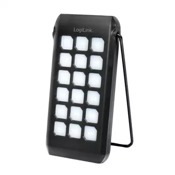 Logilink - Päikeseenergia-akupank - taskulamp - Li-Pol - 10000 mAh - 18 W - 3 A - PD 2.0, QC 3.0, ülikiire laadimine - 2 väljundporti (USB Type A, 24-pin USB-C) - kaablil: USB (PA027)