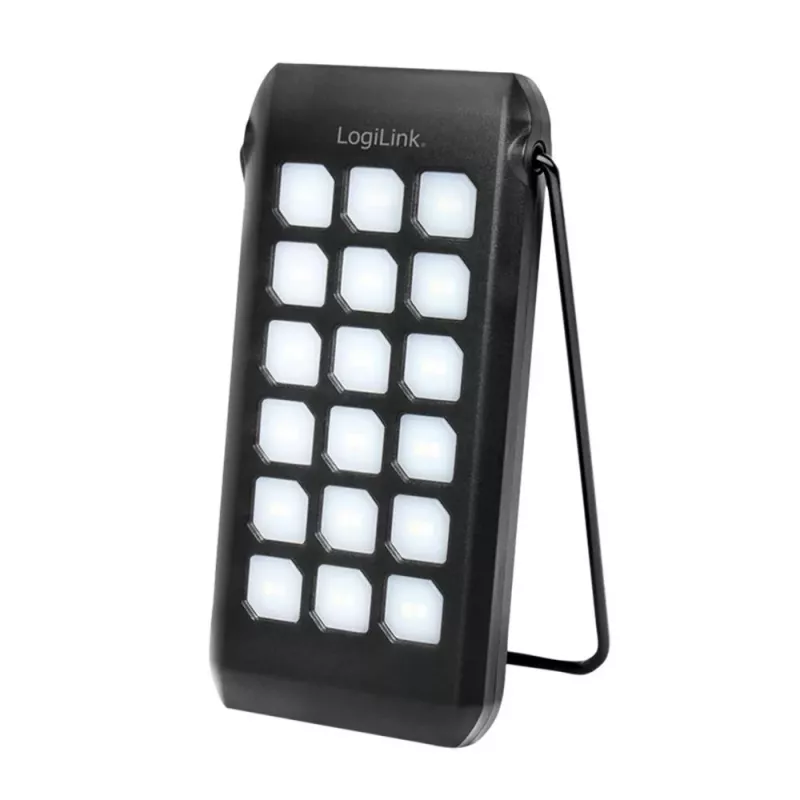 Logilink - Päikeseenergia-akupank - taskulamp - Li-Pol - 10000 mAh - 18 W - 3 A - PD 2.0, QC 3.0, ülikiire laadimine - 2 väljundporti (USB Type A, 24-pin USB-C) - kaablil: USB (PA027)