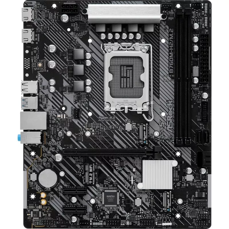 ASRock B760M-H2/M.2 DDR5 LGA1700 Micro-ATX emaplaat
