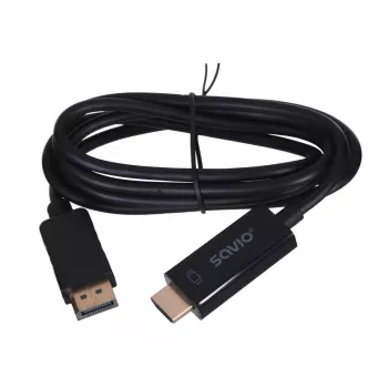 SAVIO video kaabliadapter DisplayPort - HDMI Type A CL-56, 1,5 m, must