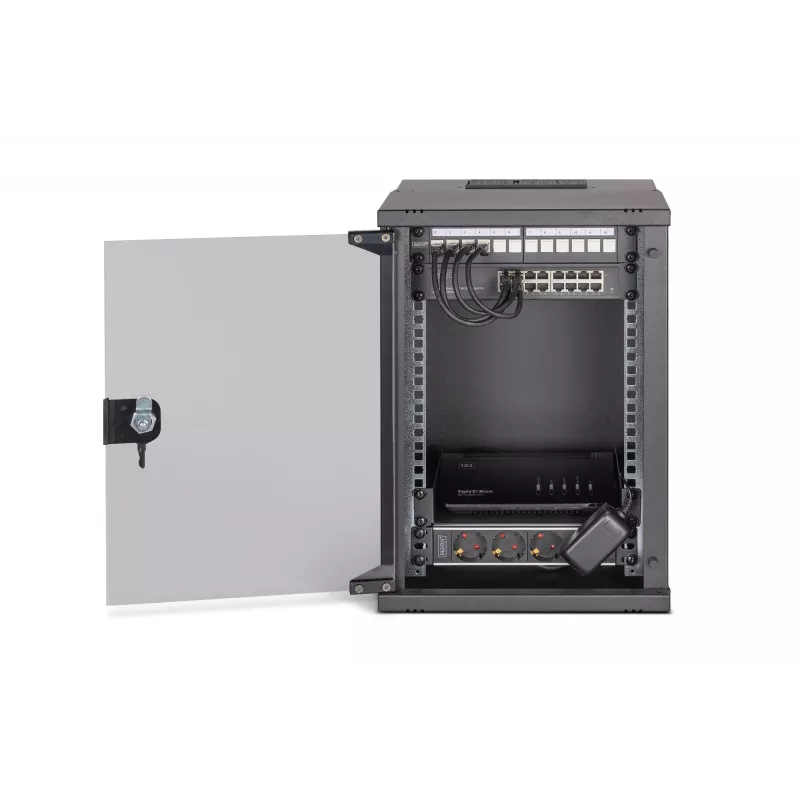 Seinale paigaldatav korpus Digitus DN-49103-SET 9U 315 x 300 mm Must