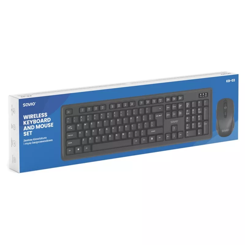 Savio KB-04 klaviatuur Kodu/Kontor USB QWERTY UK International Must