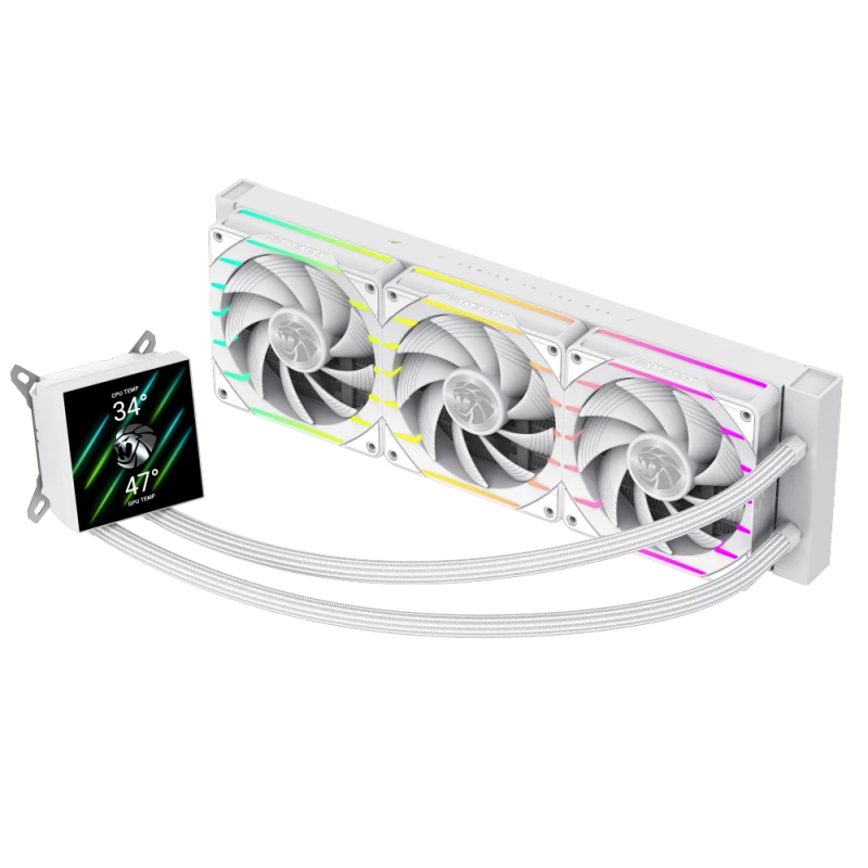 Gamemax | CPU Liquid cooler | HAILSTORM 360 LCD | Valge