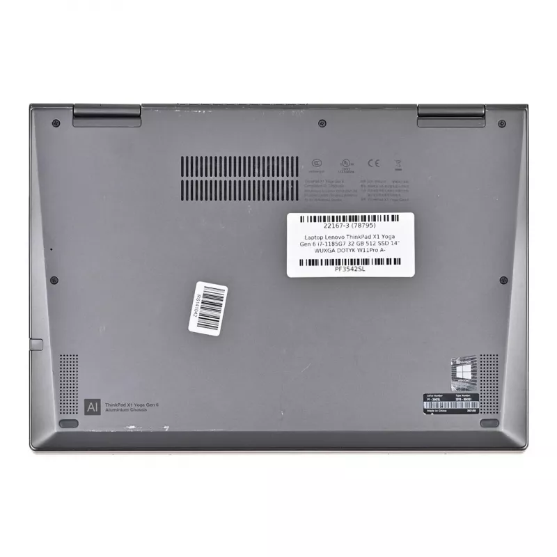 LENOVO ThinkPad X1 Yoga Gen.6 i7-1185G7 32GB 512GB SSD 14 WUXGA(puutetundlik) Win11pro USED US QWERTY Kasutatud
