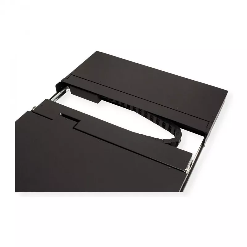Rack-konsool VALUE 26.99.0123, 17-tolline (43,2 cm) LCD, 1280×1024, 1U, prantsuse klaviatuur, must