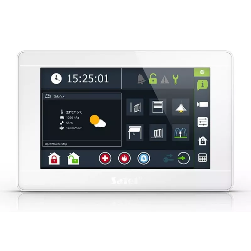 SATEL KEYPAD INT-TSI-W graafiline 7-tolline (valge)