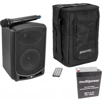Kantav PA-süsteem Omnitronic WAMS-65BT Bluetoothiga, akutoitega