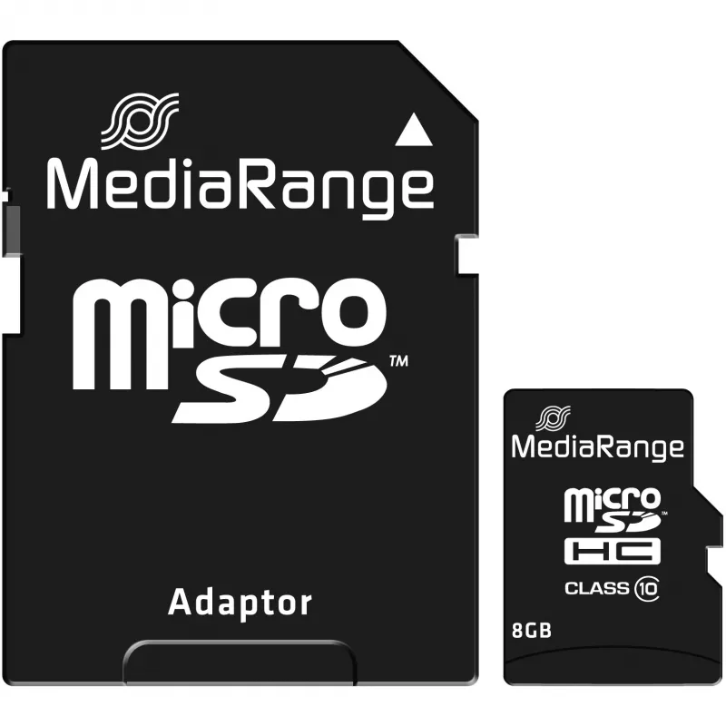 Mälukaart Micro SDHC 8GB C10/W/ADAPTER MR957 Mediarange
