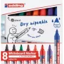 Tahvlimarker Edding 4-360-8-S2999, 1,5–3 mm ots, sorteeritud värvid, 8 tk pakend