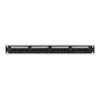 Patch-paneel 1U LANBERG PPUA-1024-B, 24 porti, Cat6a, U/UTP, 1U rack, sügavus 102 mm, metall, must