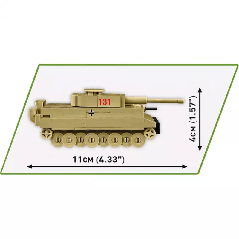 Cobi Tiger I 131 ehituskomplekt — 144 tk, soovitatav vanus 6+, roheline