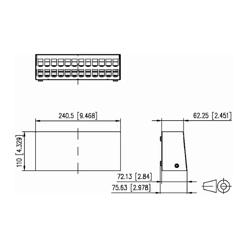 Metz Connect - patch-paneeli korpus - pinnapaigaldatav - puhasvalge, RAL 9010 - 24 porti (130861-2402-E)