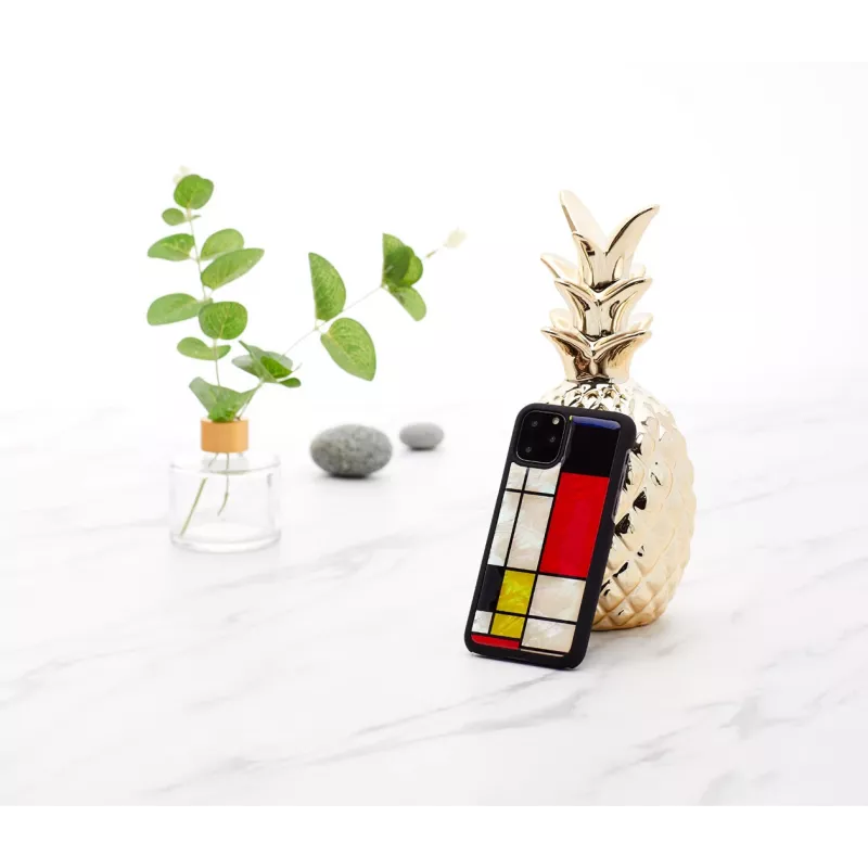 Nutitelefoni ümbris iKins iPhone 11 Pro Mondrian must — kaitseümbris, kõva kest, täpsed väljalõiked