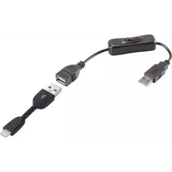 USB-kaabel Renkforce RF-3346622 USB 2.0 USB-A - Apple Lightning 30 cm Must