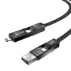 4-in-1 kaabel BlitzWolf BW-HDC7 — USB-C, Lightning, USB-A, Micro-USB 1,2 m 240 W must