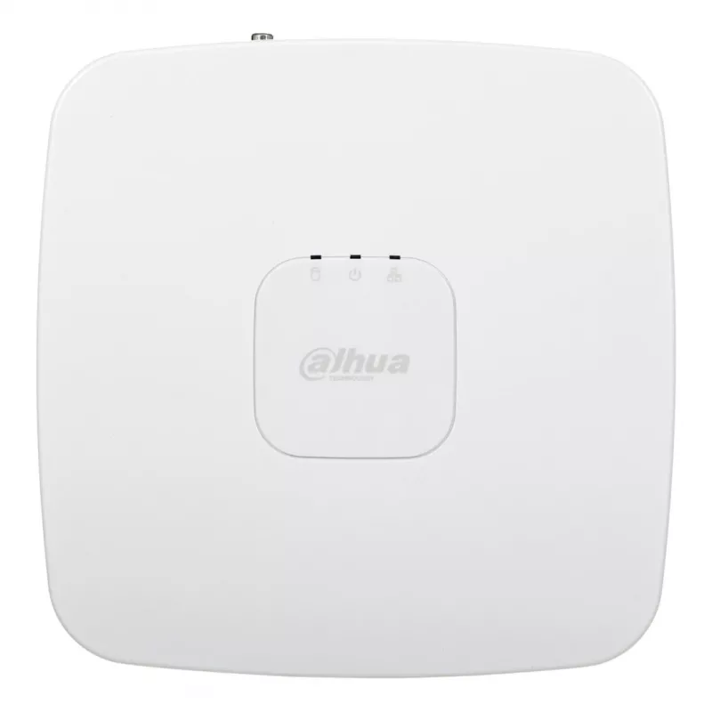 Võrgusalvesti DAHUA NVR2108-I2 — 8-kanaliline NVR, 4096×2400 max, SATA III kuni 10 TB, 1U valge