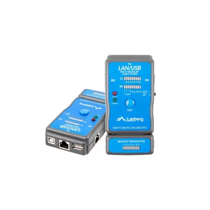 Lanberg NT-0403 võrgukaabli tester PoE tester sinine